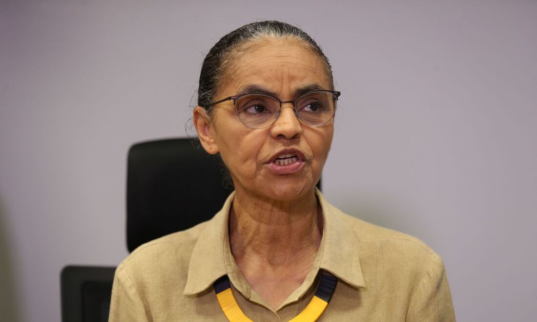 Ministra do Meio Ambiente, Marina Silva, durante coletiva de imprensa na sede da pasta, em Brasília