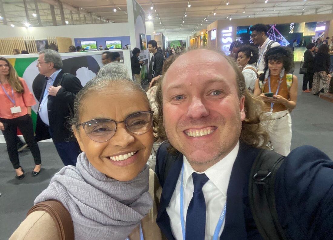 Ministra Marina Silva e o novo presidente do Ibama, Rodrigo Agostinho