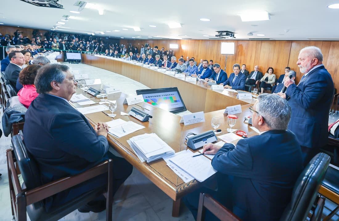 Presidente da República, Luiz Inácio Lula da Silva, durante reunião com Governadores dos Estados e do Distrito Federal