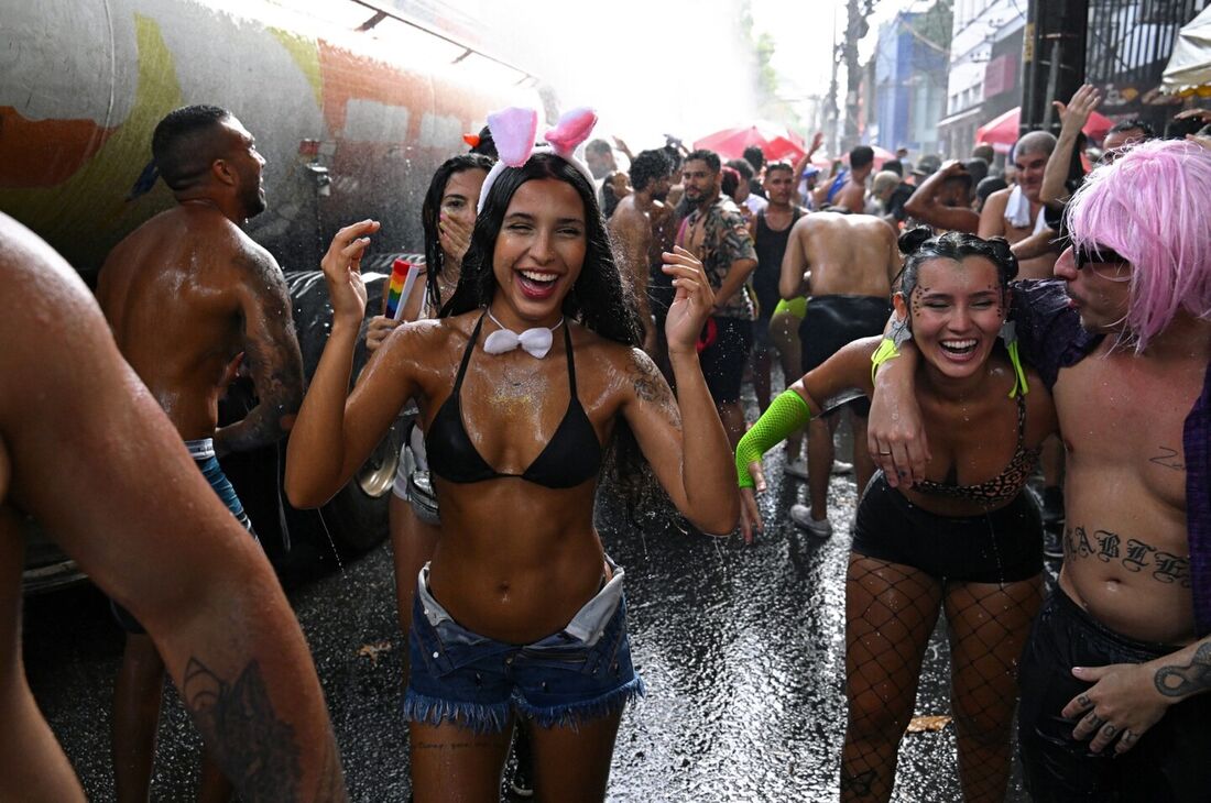 Foliã no Carnaval de rua do Rio