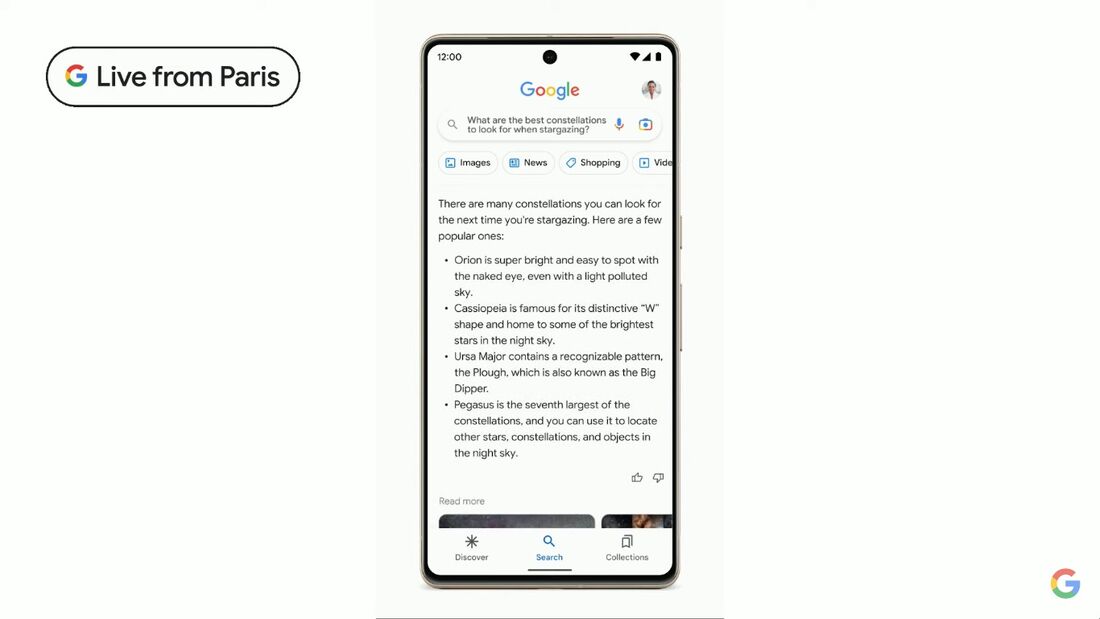 Usuários do Google poderão usar o Bard ao fazer perguntas com a ferramenta de busca 