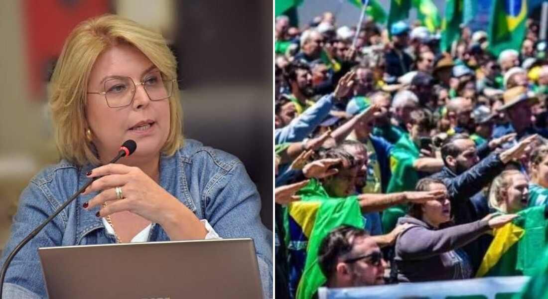 Maria Tereza Capra criticou saudação durante execução do hino nacional