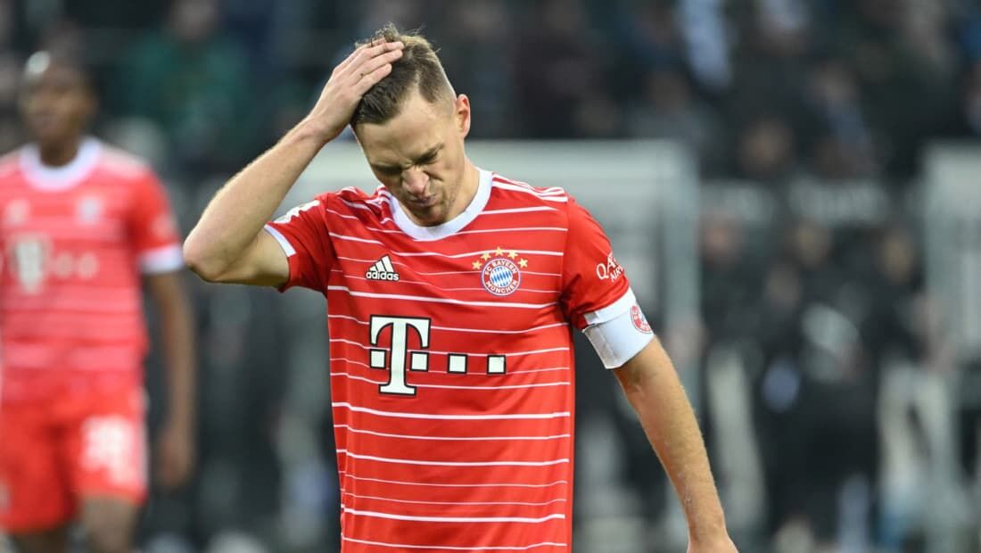  Kimmich lamentando a derrota do Bayern