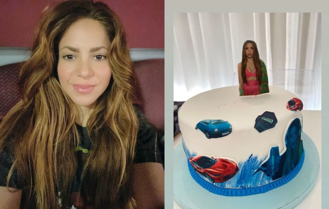 Shakira recebe bolo de aniversário decorado com indiretas para Piqué