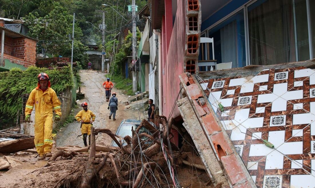 O município de São Sebastião foi o mais afetado pelos temporais