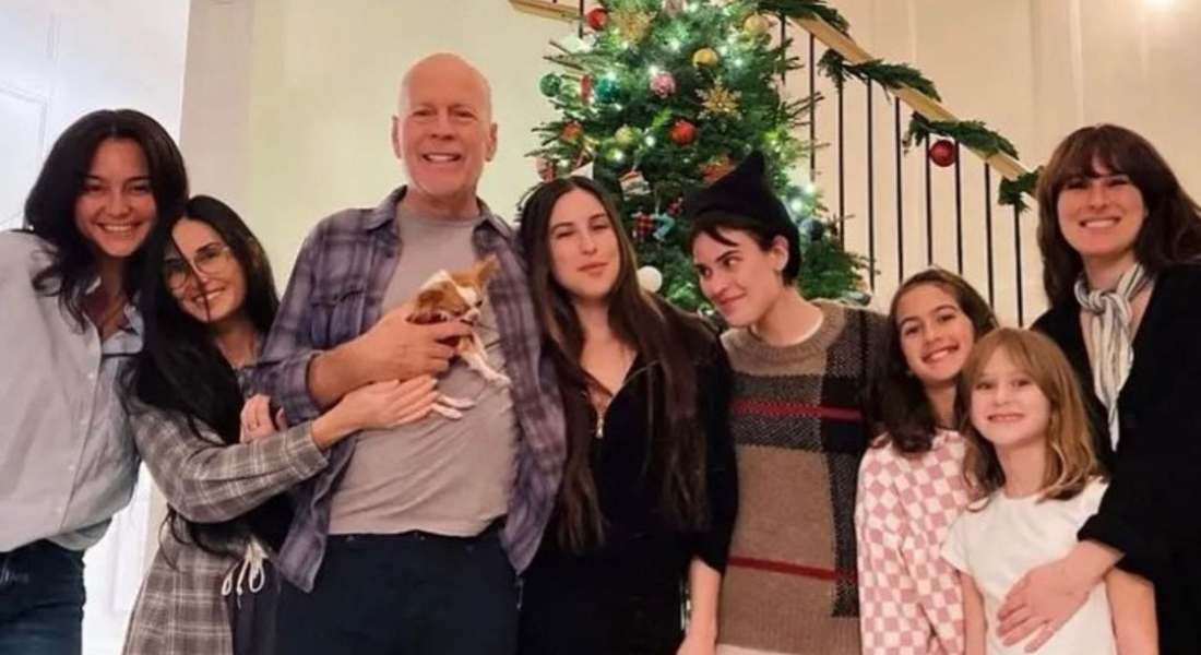 Bruce Willis, ao lado da família