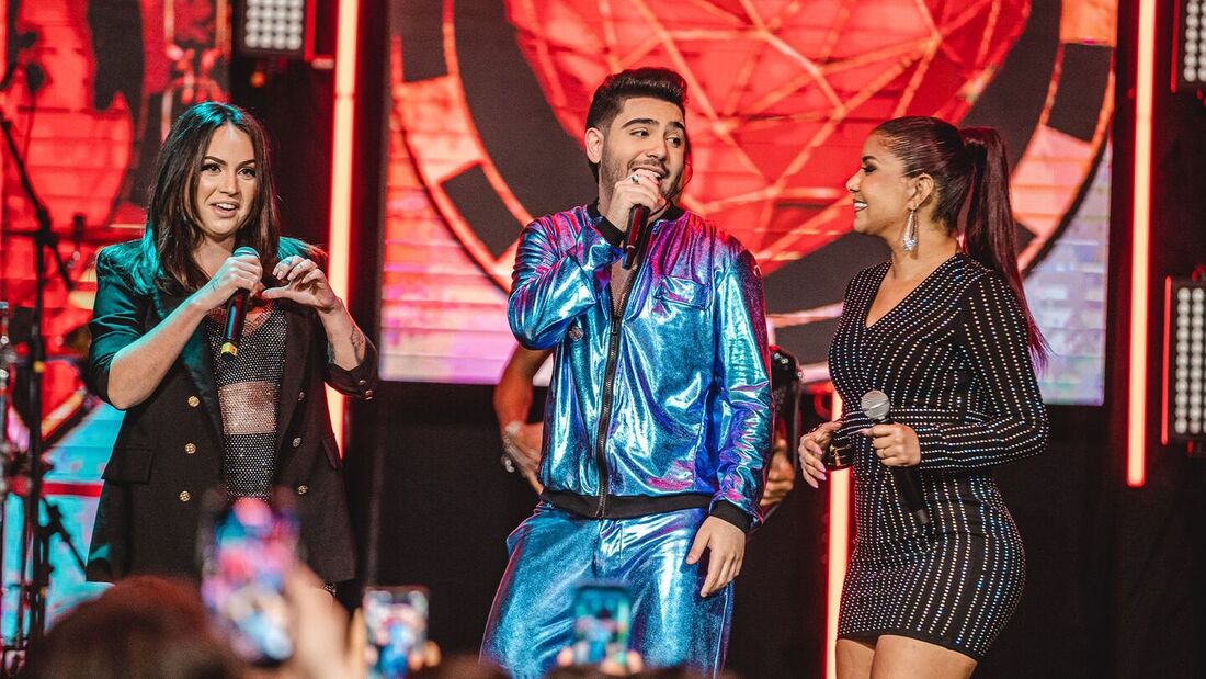 Raphaela Santos, Lipe Lucena e Priscila Senna 