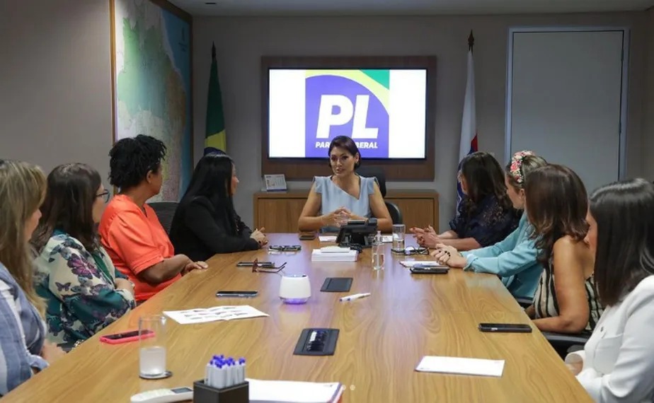 Michelle Bolsonaro assume a presidência nacional do PL Mulher 