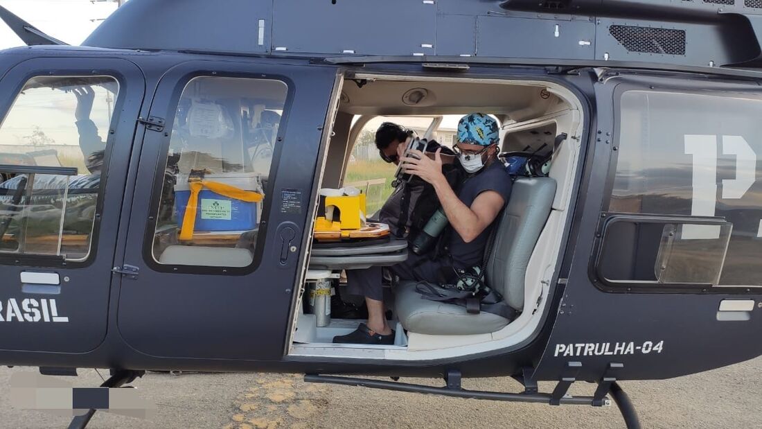 Coração "viajou" de helicóptero