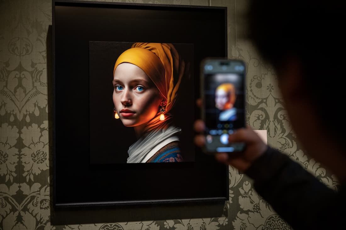 A versão é obra de inteligência artificial (IA) e faz parte de uma exposição no museu Mauritshuis de Haia