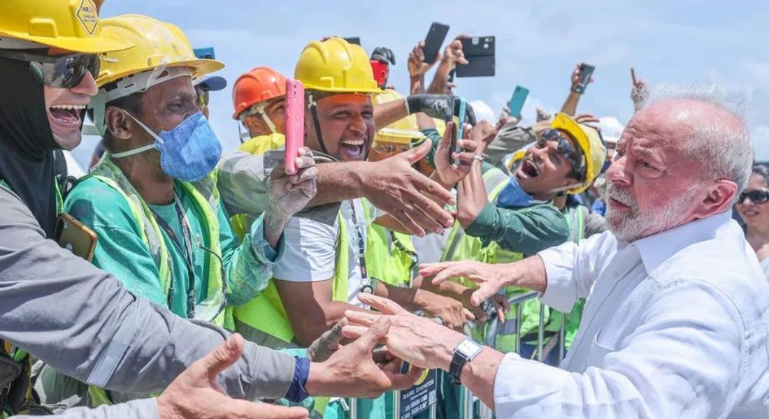 Lula visita obras para duplicação da BR-101, em Maruim, Sergipe 