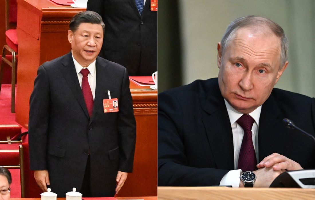 Xi Jinping e Vladimir Putin (Montagem)