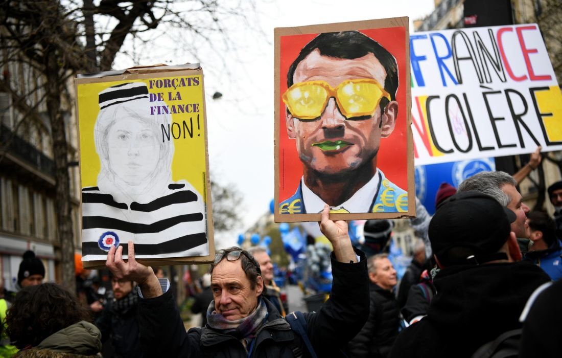 Protestos na França contra a Reforma da Previdência 