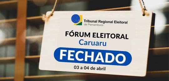 Fórum Eleitoral fechado para manutenção