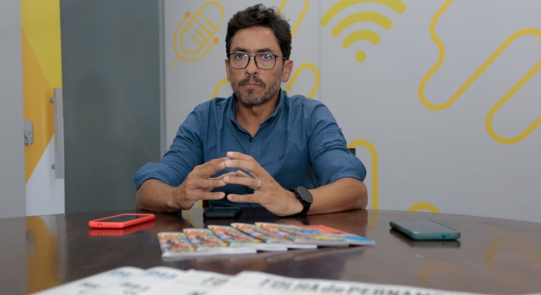 Alessandro Almeida, diretor executivo da MRV, visitou a Folha de Pernambuco