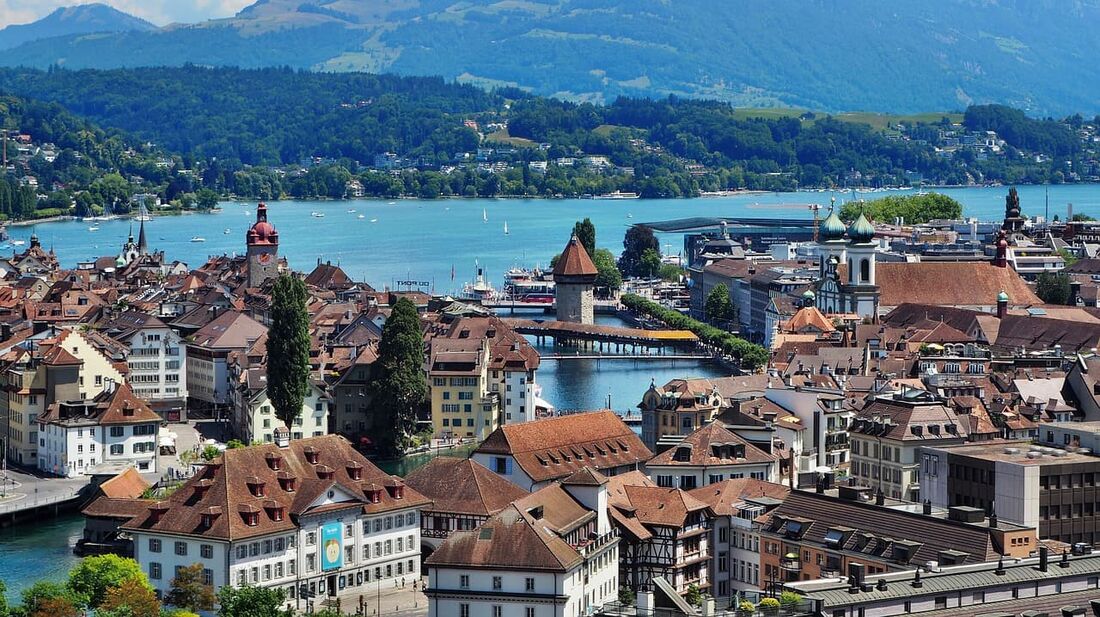 Cidade de Lucerna, na Suíça