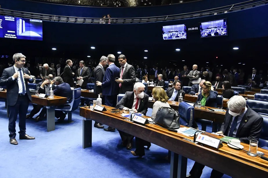 Plenário do Senado Federal durante sessão deliberativa 