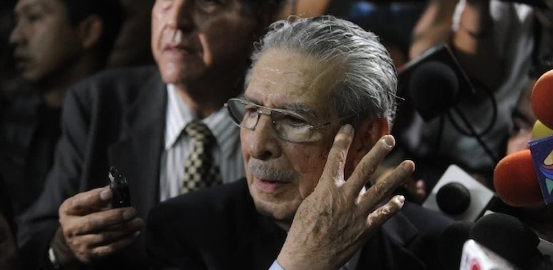 Ex-ditador Ríos Montt, durante julgamento por genocídio na Guatemala