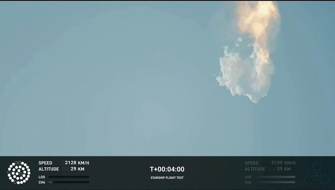 Foguete Starship da SpaceX explode durante seu 1&ordm; voo de teste