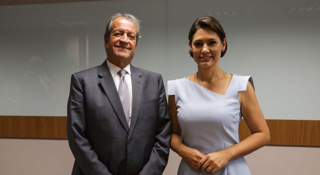 Valdemar Costa Neto e Michelle Bolsonaro