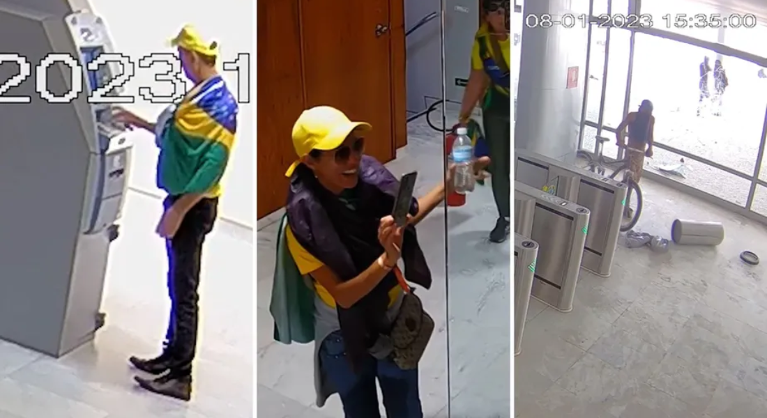 Imagens de golpistas no Palácio do Planalto