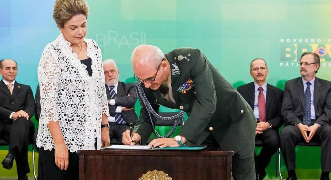 General Marcos Antonio Amaro dos Santos, durante posse como chefe da Casa Militar da Presidência 