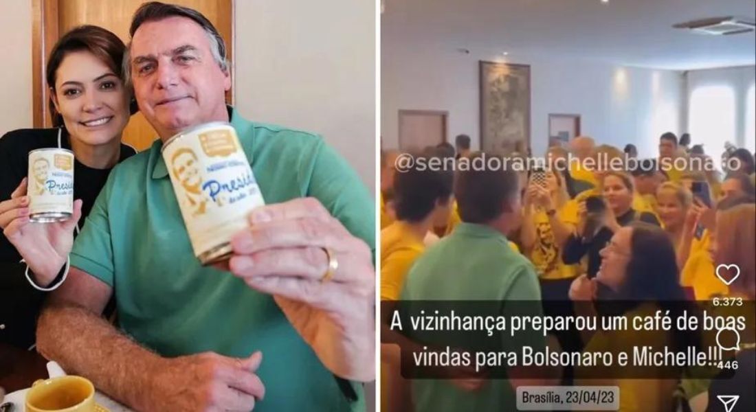 Jair Bolsonaro em café da manhã neste domingo 