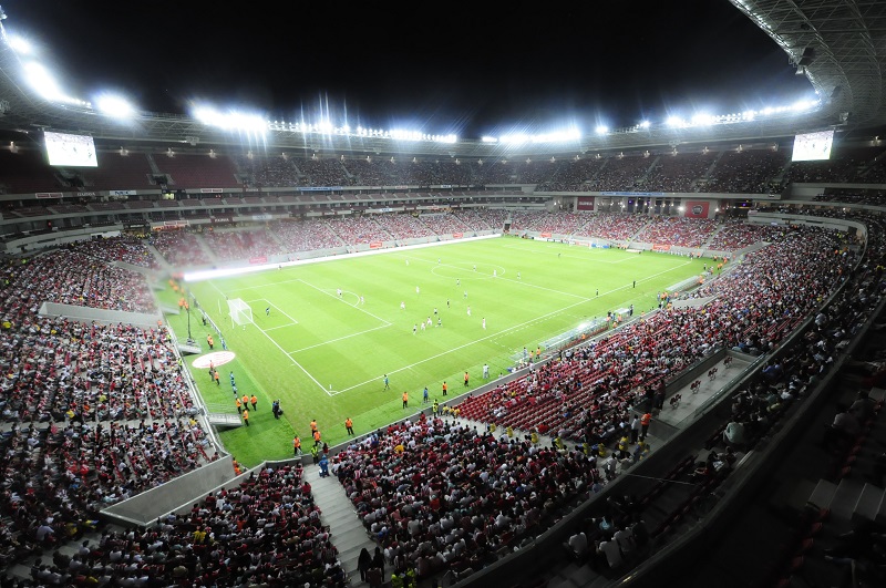 Arena de Pernambuco no jogo inaugural, em 2013