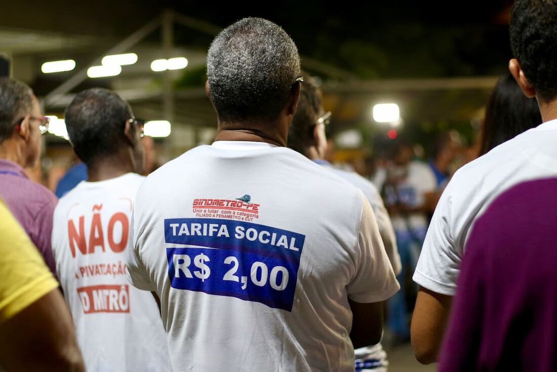 Assembleia do Sindicato dos Metroviários, na Estação Central do Recife