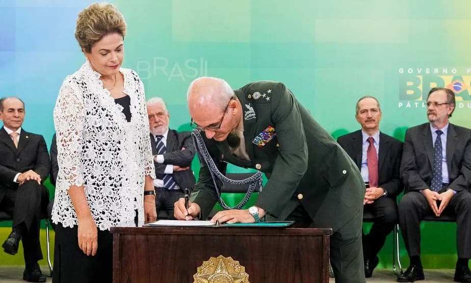 General Marcos Antonio Amaro dos Santos, durante posse como chefe da Casa Militar