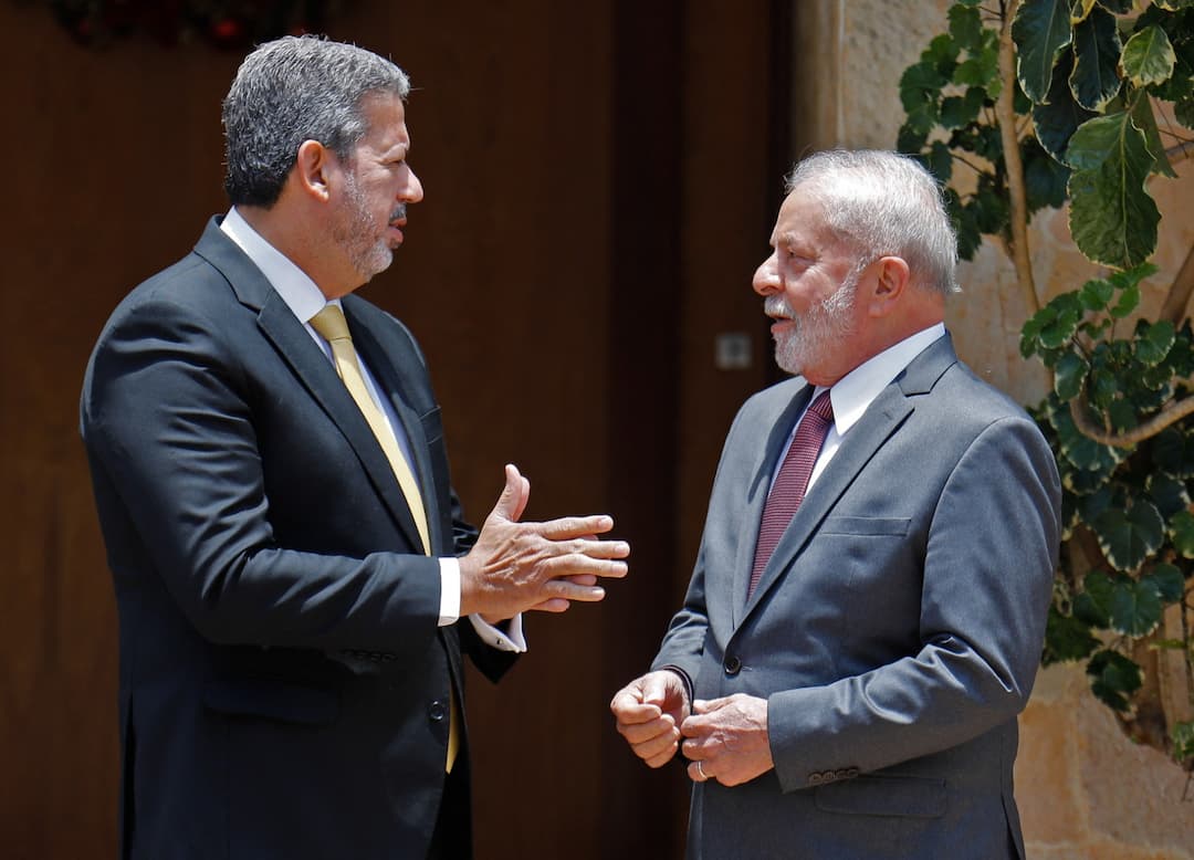 Presidente da Câmara dos Deputados, Arthur Lira, e o presidente Lula