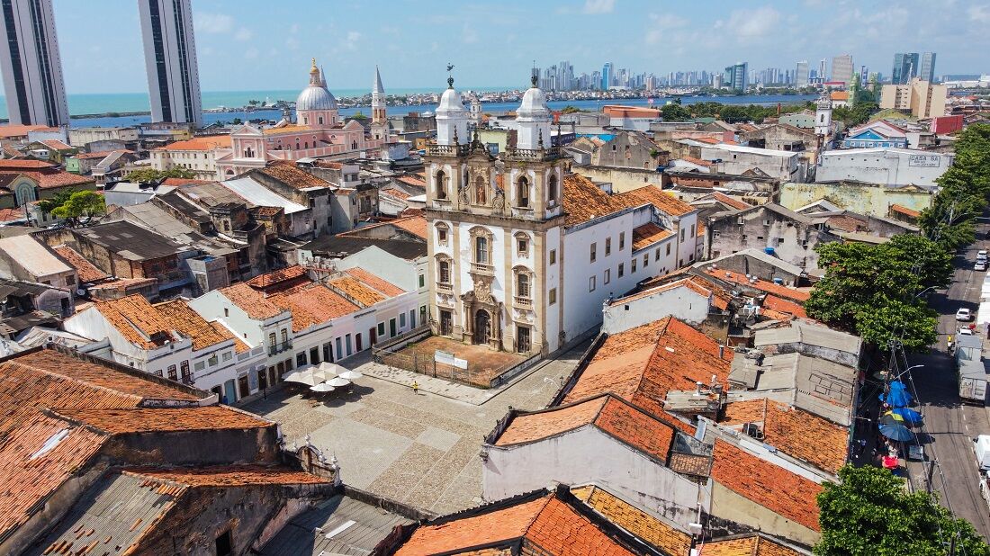 Área histórica no Centro do Recife 