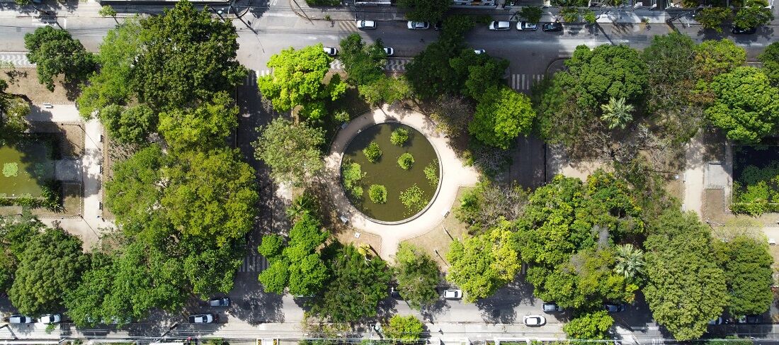 Praça de Casa Forte tem verde por todos os lados