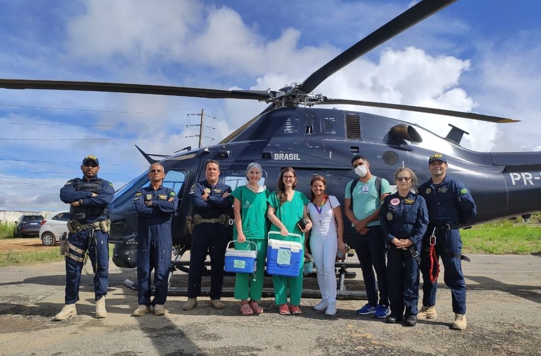 Órgão foi levado de Caruaru ao Recife de helicóptero