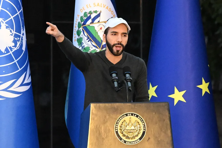 O presidente de El Salvador, Nayib Bukele 