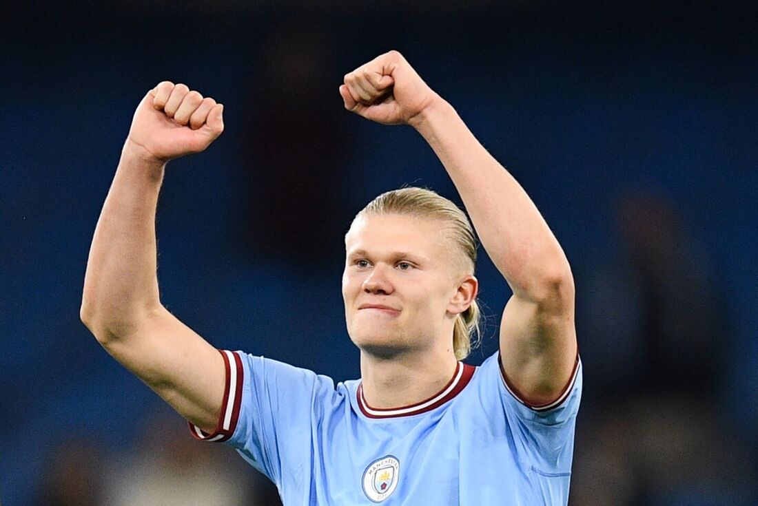 Erling Haaland, artilheiro do Manchester City na temporada