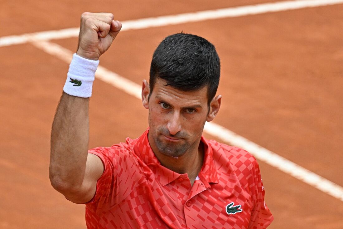 Djokovic celebra vitória em Roma