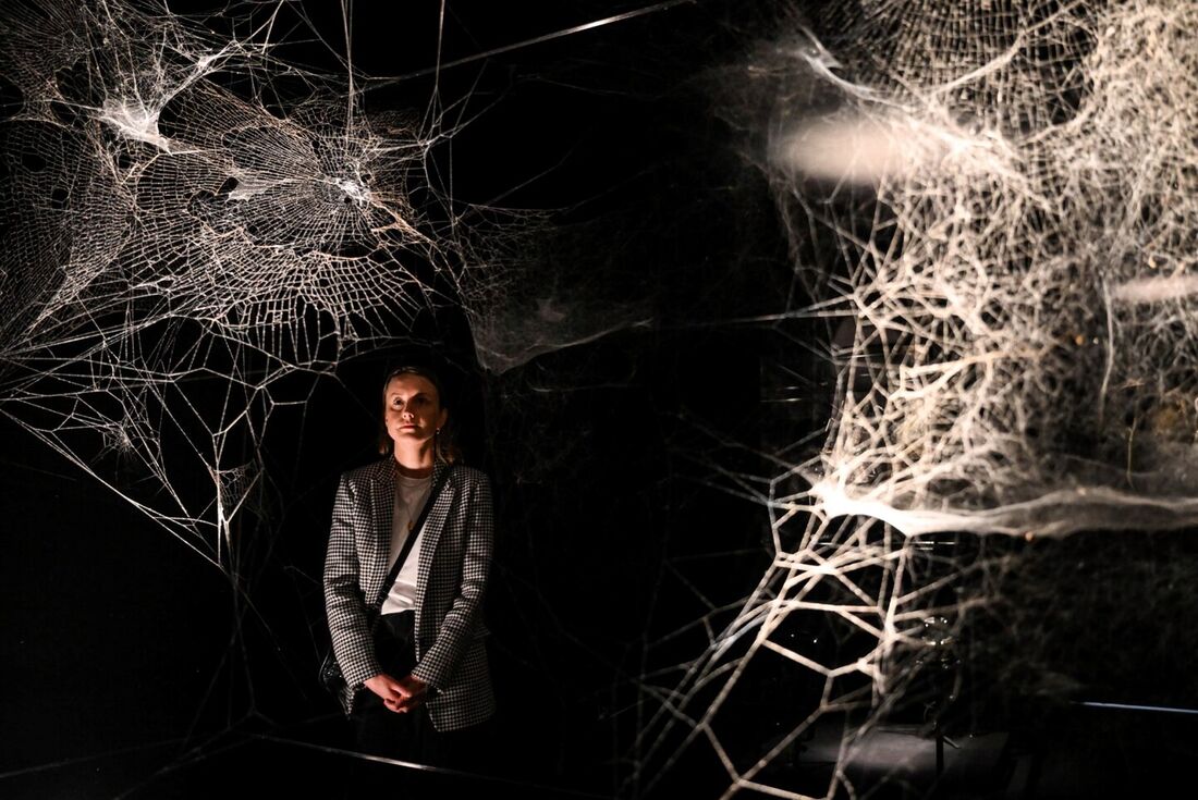 A exposição individual do artista multimídia Tomas Saraceno mostra como diferentes formas de vida, tecnologias e sistemas de energia estão conectados na emergência climática.