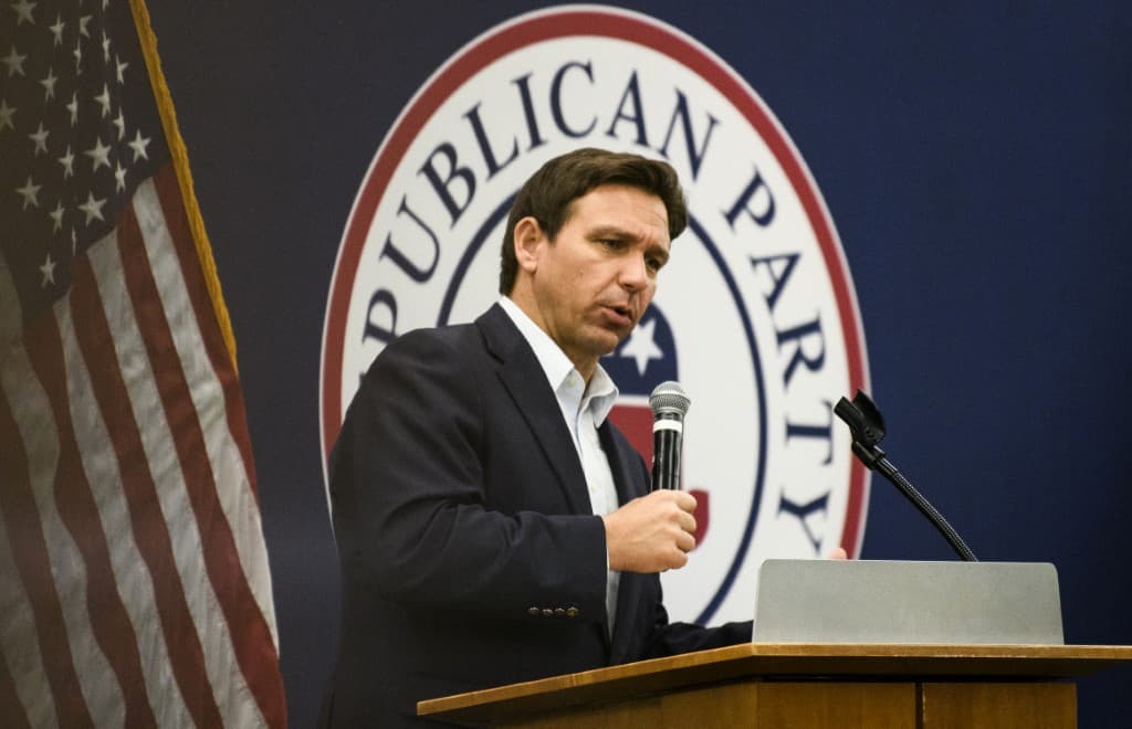 Ron DeSantis, governador da Flórida, nos Estados Unidos