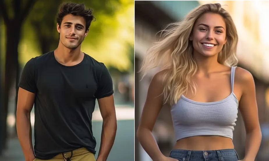 50% das imagens mostrando homens 'perfeitos' eram morenos e 40% das mulheres eram loiras 