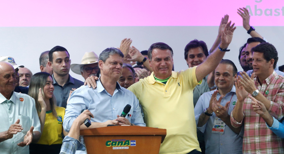 Tarcísio de Freitas ao lado de Bolsonaro na Agrishow 3023