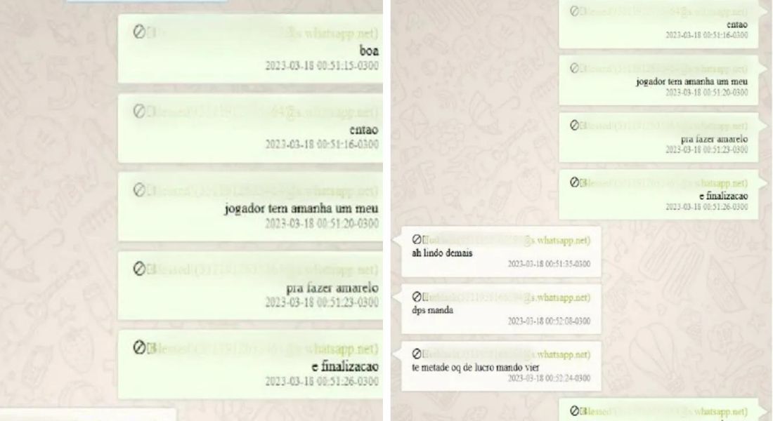 Diálogo de Bruno Lopez com interlocutor, após ele sair da prisão, mostra que manipulação de jogos continuou 