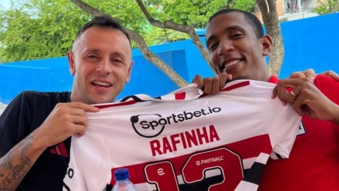 Rafinha, jogador do São Paulo, e influenciador Ney Silva