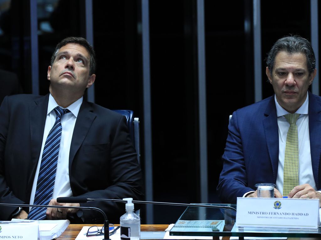 Presidente do Banco Central, Roberto Campos Neto e  o ministro da Fazenda, Fernando Haddad