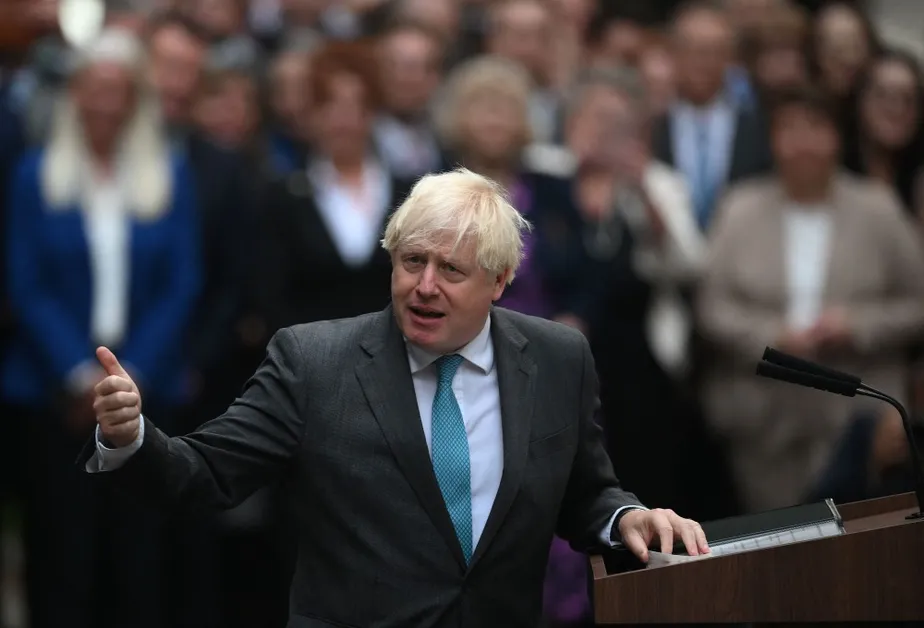 Boris Johnson, em seu último discurso como premier do Reino Unido 