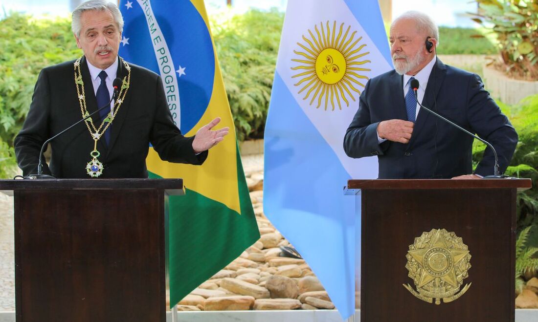 Presidente Lula e o presidente argentino, Alberto Fernández