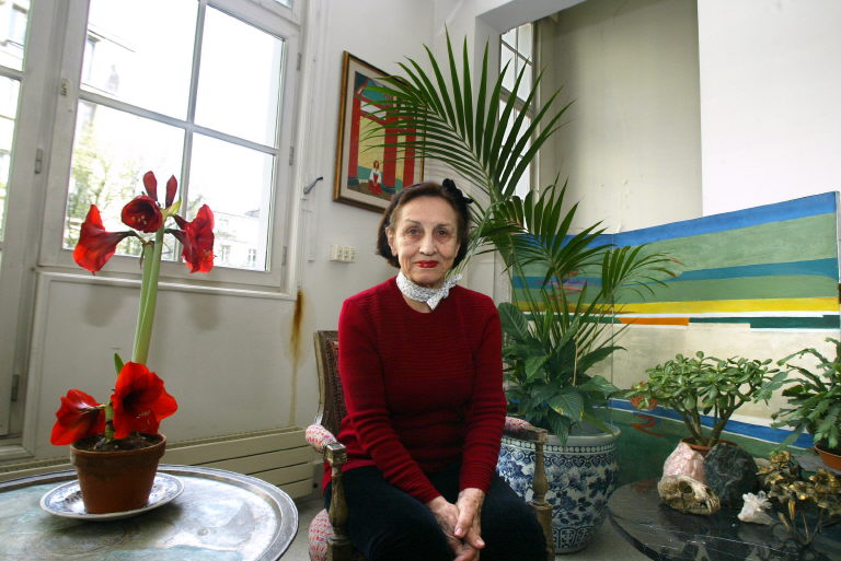 Françoise Gilot, em seu ateliê, em foto de 2004