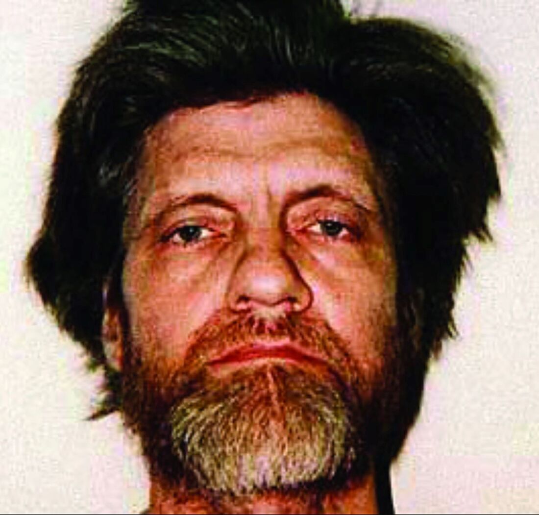 Ted Kaczynski, apelidado de "Unabomber", cujos ataques a bomba aterrorizaram os Estados Unidos entre 1978 e 1995