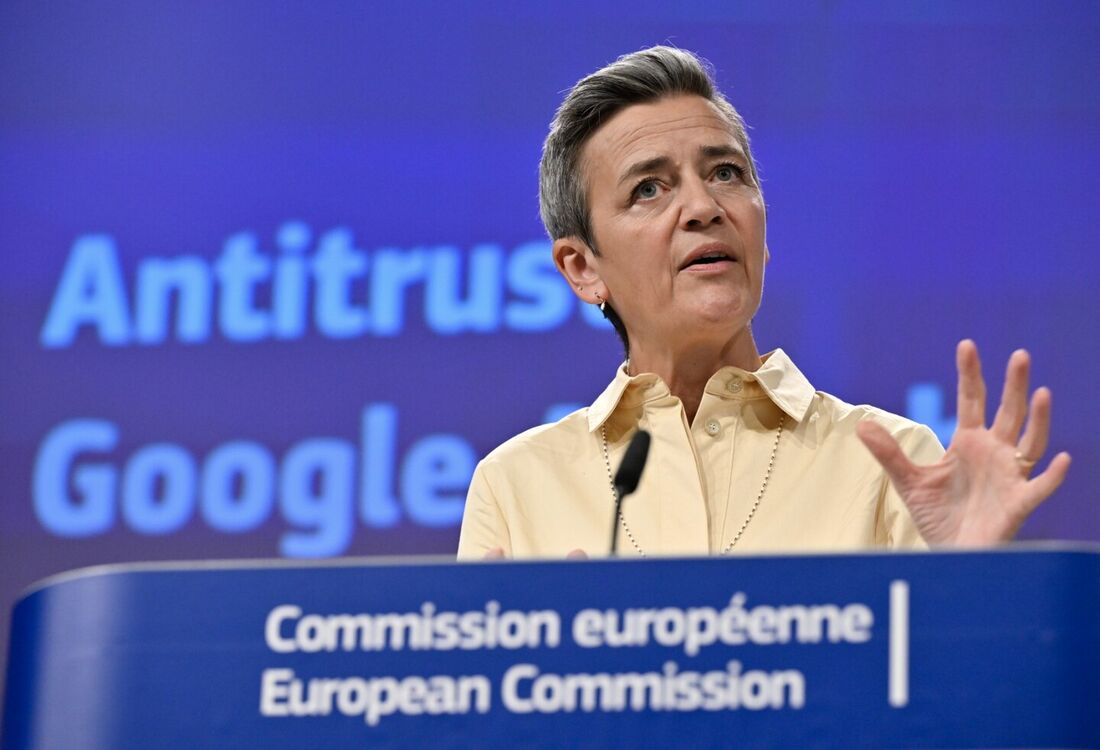 A vice-presidente responsável da Comissão Europeia Europa apta para o digital Margrethe Vestager 