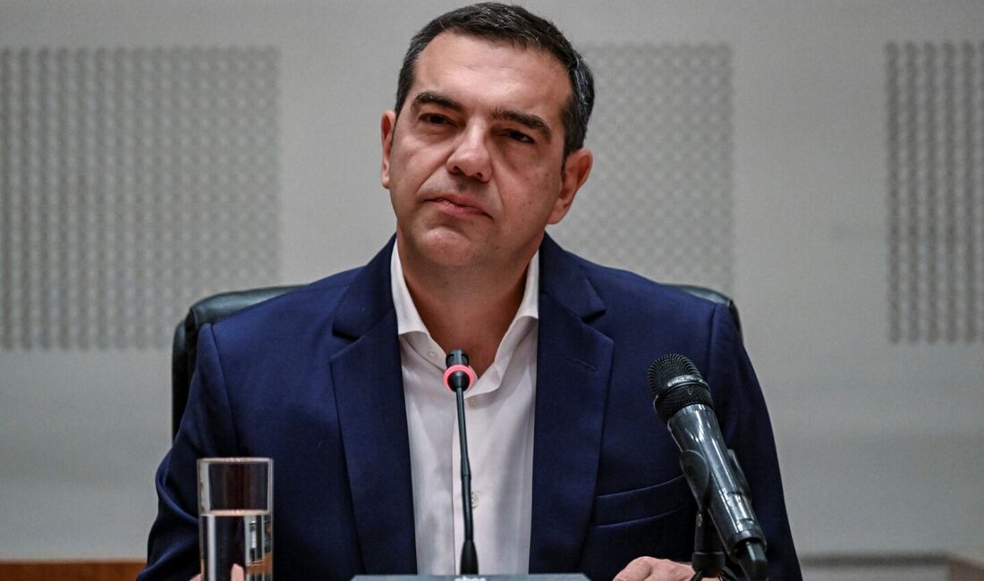 Alexis Tsipras, o líder da oposição de esquerda na Grécia